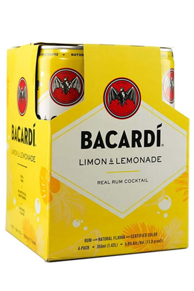 Bacardi Limon and; Lemonade Cocktail 4pk