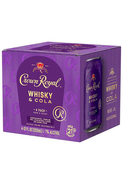 Crown Royal Whiskey Cola 4pk Cans