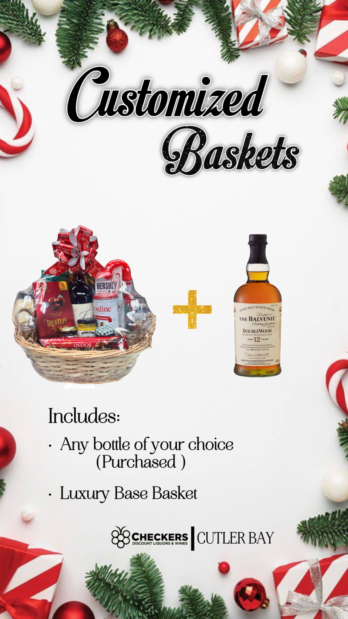 Holiday Gift Baskets Customized Basket Checkers Discount Liquors