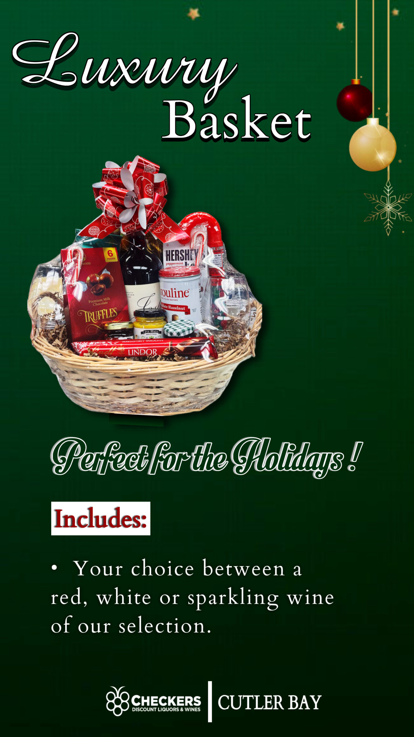 Holiday Gift Baskets Luxury Basket Checkers Discount Liquors & Wines