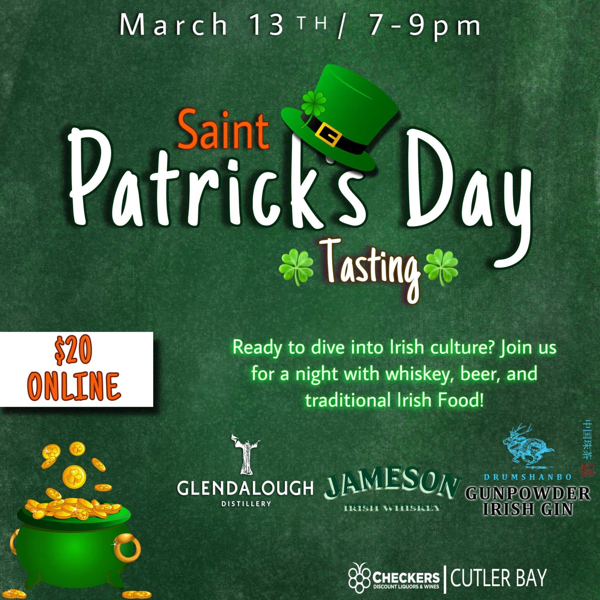 Saint Patrick's Day Tasting Checkers Discount Liquors & Wines